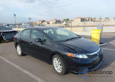 2012 Honda Civic Ex из США, поврежденный, VIN 19XFB2F89CE066748